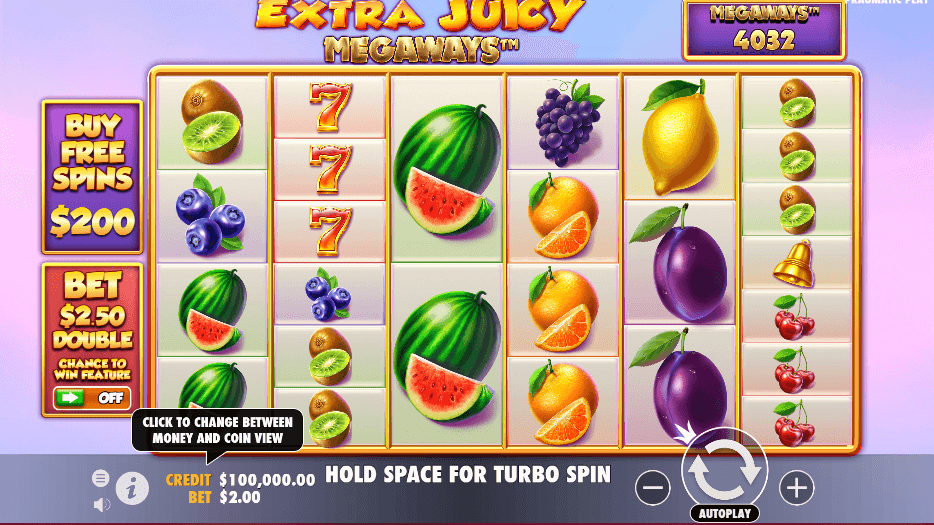 Extra Juicy Megaways™ PRAGMATIC PLAY UFA365