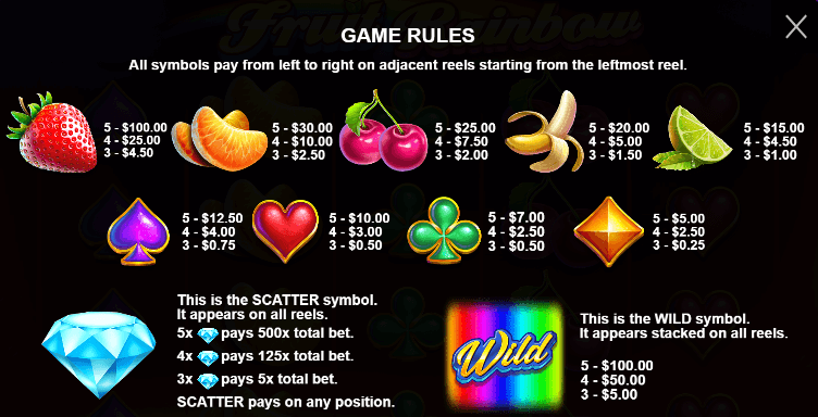 Fruit Rainbow PRAGMATIC PLAYS UFABET เข้าสู่ระบบ