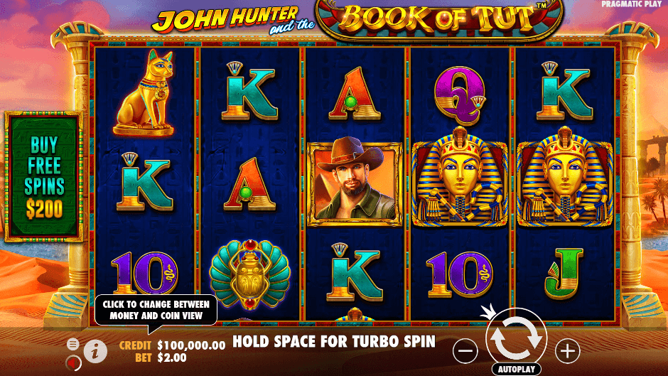 John Hunter and the book of Tut PRAGMATIC PLAY UFA365