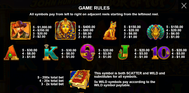 John Hunter and the book of Tut PRAGMATIC PLAYS UFABET เข้าสู่ระบบ
