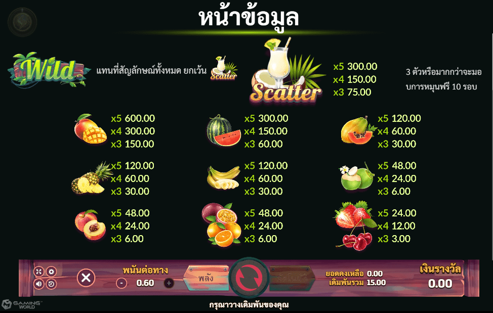 Tropical Crush Slotxo UFABET เข้าสู่ระบบ