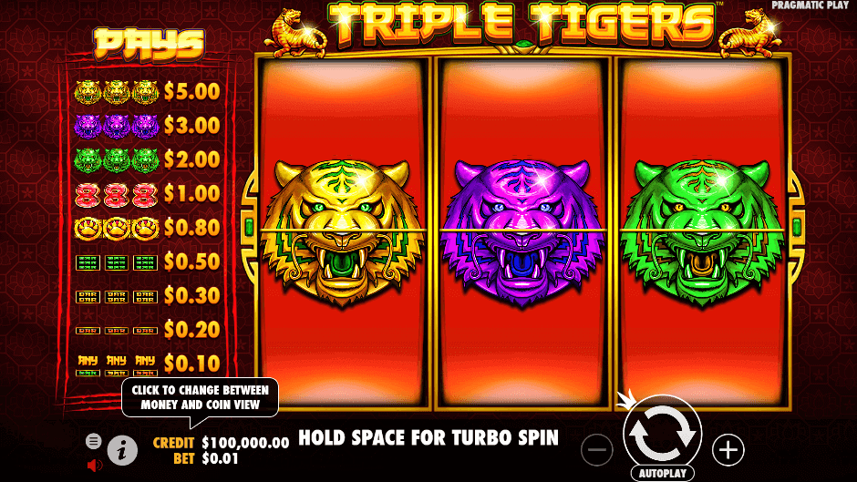 Triple Tigers PRAGMATIC PLAY UFA365